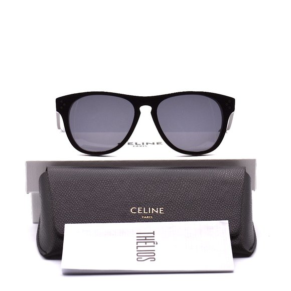 Celine Paris CL40102I 01A Polarized Black Grey Sunglasses 58-17 - Picture 11 of 15
